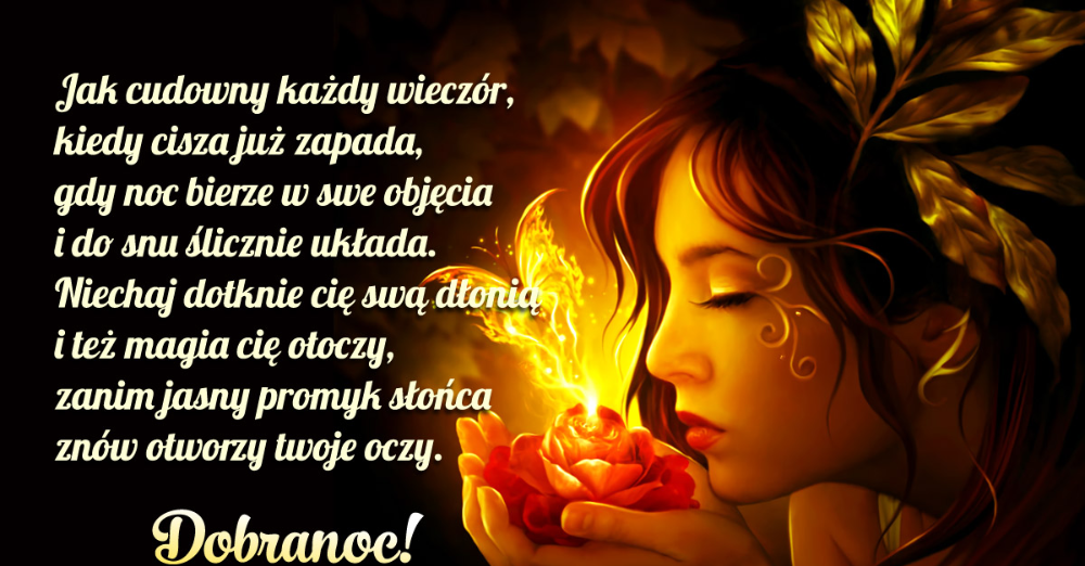 Kobieta z świecą pozdrawia na dobranoc